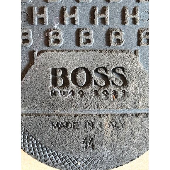 BOSS Hugo Boss Black Logo Slides Sandals – Men’s Size 11 (Made in Italy) - Picture 6 of 8